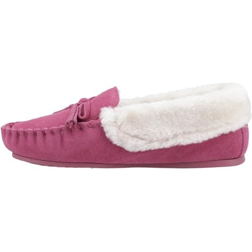 Image of Hush Puppies Female Agnes Fur Slipper, Pink, 4