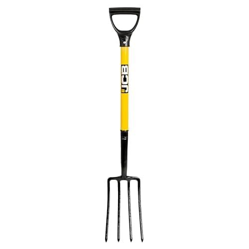 Image of JCB - Solid Forged Lightweight Border Fork - Professional Border/Junior/Ladies Fork - Metal Long Handle Heavy Duty Site and Gardening Tools - Home Improvements, Digging, Mucking Out, Manure, Weeding