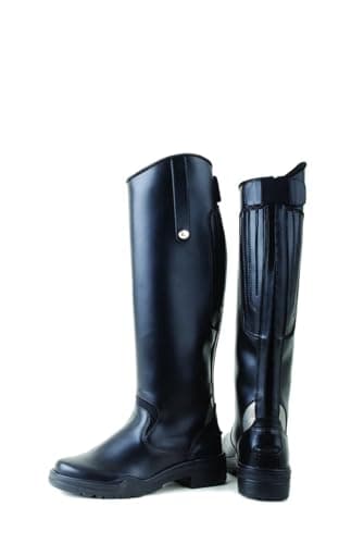 Image of Rhinegold Riding Nebraska Synthetic Long Boot-4 (37), Black, 4 UK EU