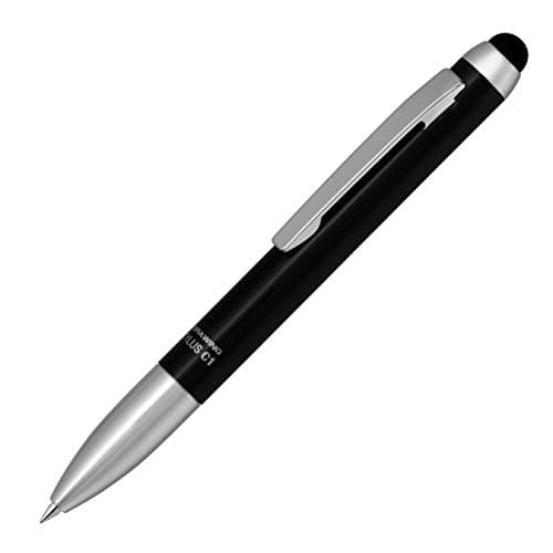 Image of ZEBRA Stylus C1 Luxury Aluminum Shaft, Capacitive Type Stylus with Twist Ballpoint Pen, Black (P-ATC1-BK)