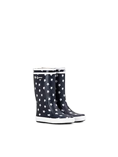 Image of Aigle Unisex Baby Lolly POP Theme Rain Boot, Marine/Etoile, 8.5 UK Child