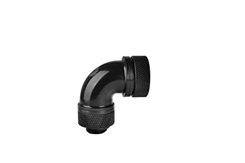 Image of Thermaltake Pacific DIY LCS Black G1/4 PETG 16mm (5/8") OD Tube 90 Degree Compression Fitting Cooling CL-W097-CA00BL-A