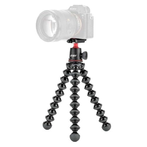 Image of JOBY GorillaPod 3K Kit, Compact 3K Stand and Ballhead for Compact Cameras, Travel Tripod Kit for Cameras, Holds Devices up to 3 Kg, JB91507-BWW, Made in Italy, Black/Charcoal