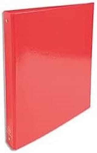 Image of Exacompta - ref. 519295E - 1 Iderama film-coated rigid binder - 4 round rings, diameter 30 mm - Spine 40 mm - External dimensions: 32 x 26 cm - A4 file format - Colour: red