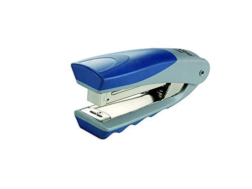 Image of Rexel Centor Half Strip Stapler, 25 Sheet Capacity, Uses 24/6 and 26/6 Staples, Includes Staples, Metal Body, Blue/Back, 2100596
