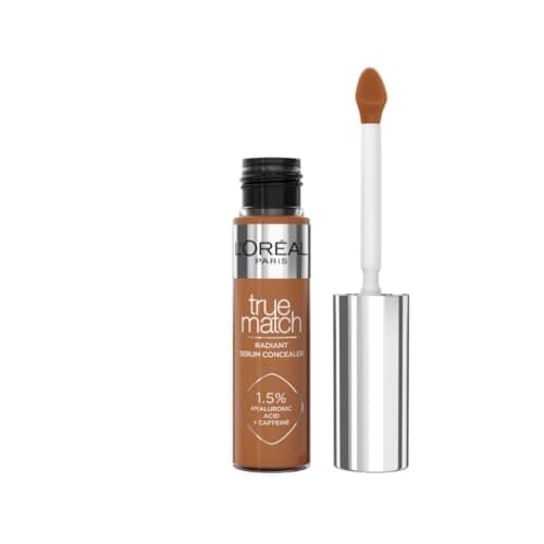 Image of L'Oréal Paris True Match Serum Concealer, Medium Coverage, Radiant Finish, With 1.5% Hyaluronic Acid and Caffeine, Neutralises Dark Circles, Smooths & Replumps Skin, 24H Hydration, 10D