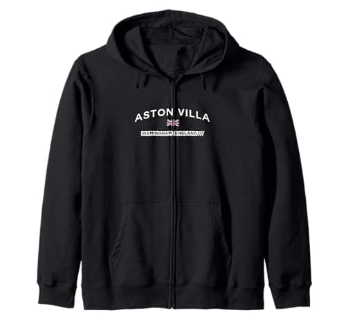 Image of Aston Villa Town of Birmingham, England UK Zip Hoodie