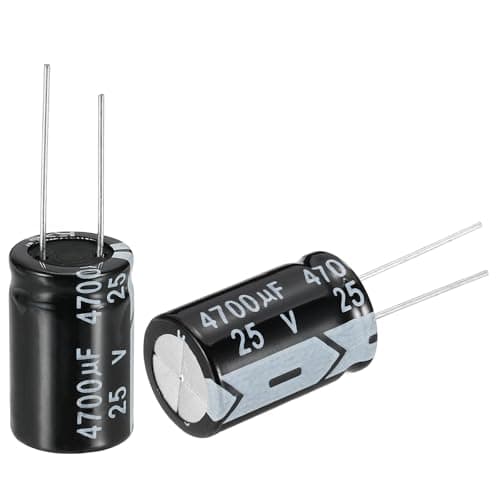 Image of sourcing map 4700uF 25V 16x25mm Electrolytic Capacitor, Radial Leads Aluminum Capacitors for TV, VCD, LCD Monitor, Speaker, 20Pcs