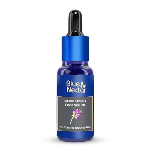 Image of Blue Nectar Bakuchiol Retinol Serum for Face with Babchi Oil | Plant Based Retinol Alternative for Fine Lines & Wrinkles | Anti-Aging Face Serum for Women & Men (10 Herbs, 30 ml)