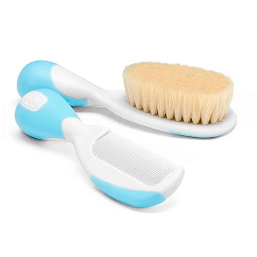 Image of Chicco 66003320000 Natural Silk Brush and Comb Blue