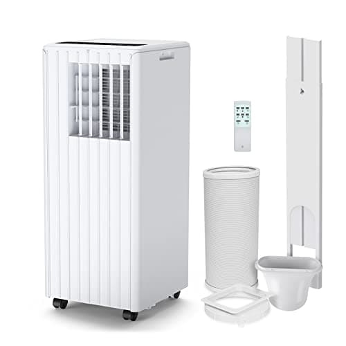 Image of 9000 BTU Portable Air Conditioner, Versatile 3-in-1 AC Unit with Cooling, Dehumidifier & Fan, 2 Speeds, 24H Timer, Sleep Mode, Low Noise, Remote, Window Kit for Home & Office Up to 300 sq.ft