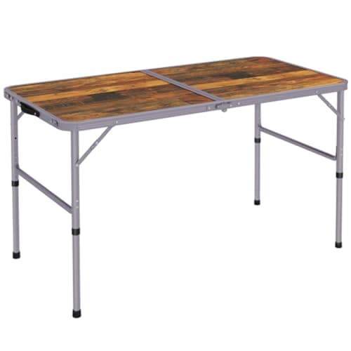 Image of Outsunny 3ft Folding Camping Table Height Adjustable Aluminium Outdoor Garden Party Picnic BBQ Trestle Table Field Kitchen