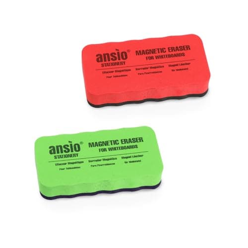 Image of ANSIO Magnetic Eraser for Whiteboards Durable & Light Weight Whiteboard Dry Eraser - Pack of 2