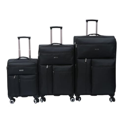 Image of Cassia Soft Luggage Spinner Suitcase – Lightweight Travel Bag with 360° Smooth Wheels, Ripstop Polyester & PU, Expandable Carry-On or Checked Luggage