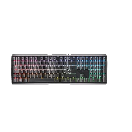 Image of CHERRY MX 3.0S Wireless, Cordless Mechanical Gaming Keyboard, UK-Layout (QWERTY), Bluetooth, RF and Wired Connection, MX2A RED Switches, Black