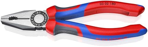 Image of KNIPEX Combination Pliers Self-Service Card with Comfort Handles 180 mm, 03 02 180 SB