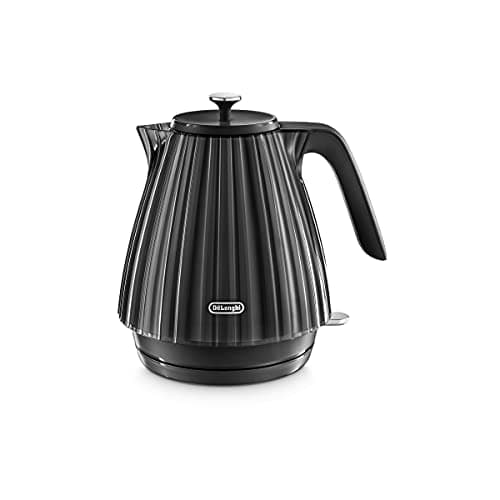 Image of De'Longhi Ballerina Electric Kettle, 360° Swivel Base, Water Level Indicator, Cord Storage, KBD3001.BK, 3000 W, UK PLUG, Black