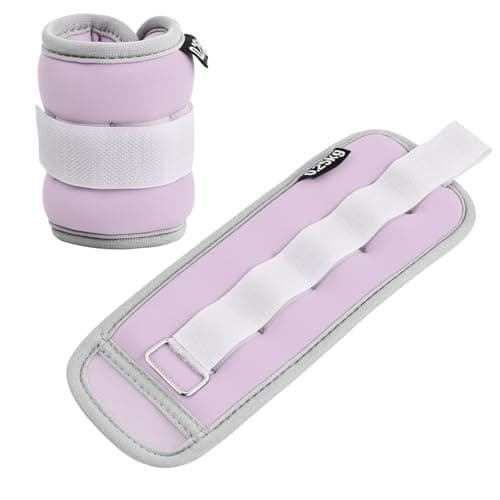 Image of Ankle Weights Set,0.25/0.5kg 1 Pair Leg Weights Wrist Weights for Women Men,Weight Cuffs Arm Weights,Ankle Weights Strap for Dance Jogging Aerobics Exercise Walking Fitness (Purple,2x0.25kg)