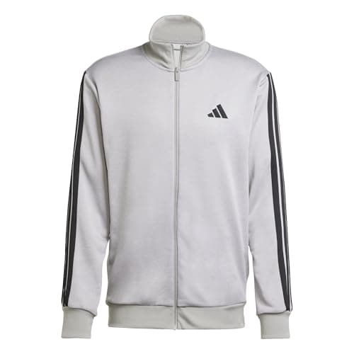 Image of adidas Men's 3 STRIPES FRENCH TERRY TRACKSUITS, medium grey heather/mgh solid grey, S