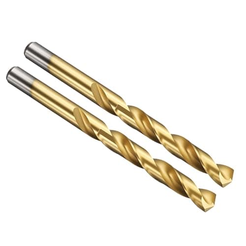 Image of PATIKIL 11mm Drill Bit, Jobber Straight Shank M2 High-Speed Steel 135° Titanium Nitride TiN Coated for Stainless Steel Hard Metal - 2 Pack