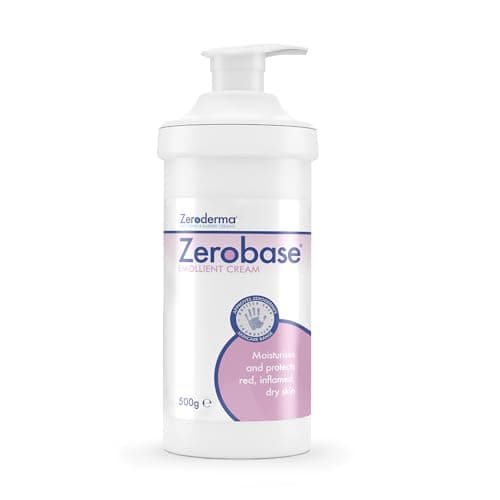 Image of Zeroderma Zerobase Emollient Cream 2-in-1 Moisturiser & Soap Substitute, for Dry & Eczema-Prone Skin, Restores Skin Barrier, 21 percent w/w Paraffins, 500g