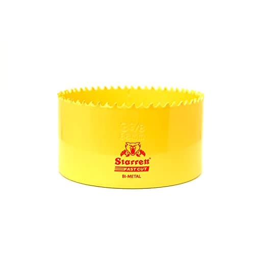 Image of Starrett HSS Bi-Metal Hole Saw - FCH0338 Fast Cut Extra Cobalt Hole Saw - For Stainless Mild Sheet Wood Plastic Various Materials - 86mm