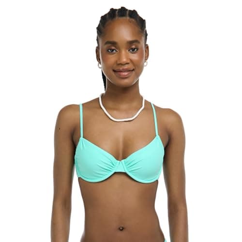 Image of Body Glove Women's Smoothies Alice Solid Underwire Bikini Top with Sash-tie Back, Sea Mist, S