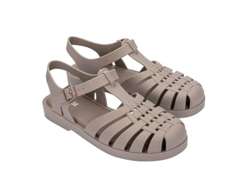 Image of Melissa Possession Jelly Sandal for Women - The Original Jelly Shoe, Fisherman's Sandal with Adjustable Strap and Side Buckle, Light Pink Flocked, 7 UK