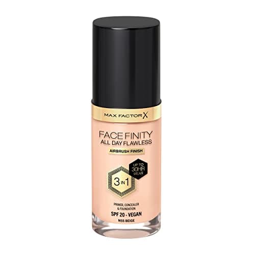 Image of Max Factor Facefinity 3-in-1 All Day Flawless Liquid Foundation, SPF 20-55 Beige (Packaging May Vary)