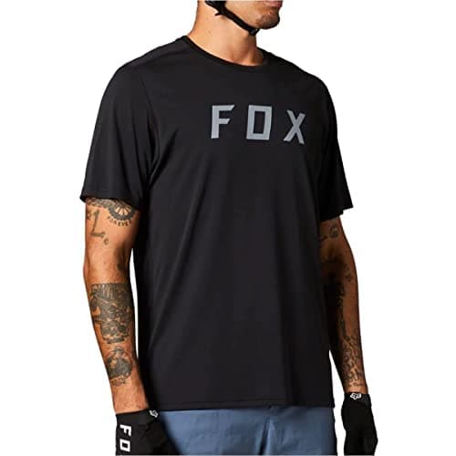 Image of Fox Racing Mens Ranger Short Sleeve Mountain Biking Jersey,Black Fox,Small