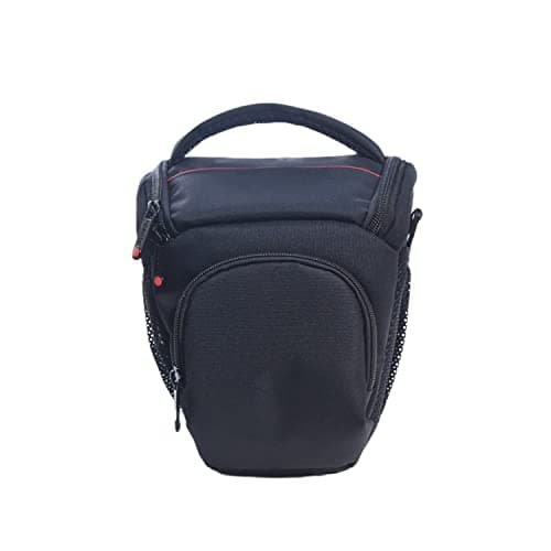 Image of FOSOTO DSLR/SLR Camera Bag Compact Camera Shoulder Bag case Waterproof Compatible for Canon 4000D 2000D 850D M50 Mark II, Nikon D5600 D3300 D850 D5300, Sony Alpha 6400 with Extra Raincover (Black)