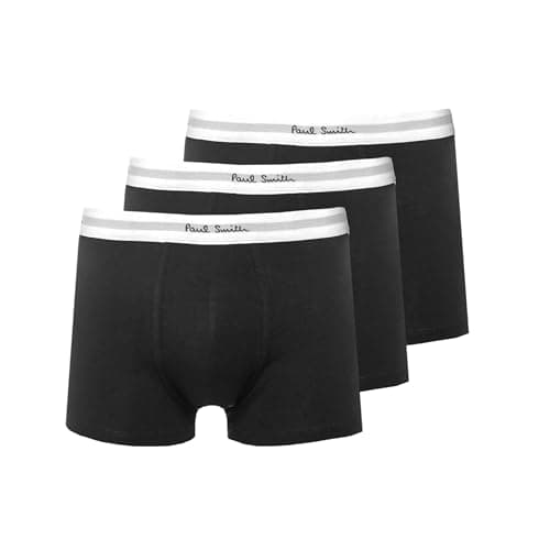 Image of Paul Smith White Band Boxer Briefs 3 Pack Colour : Black, Size : LARGE