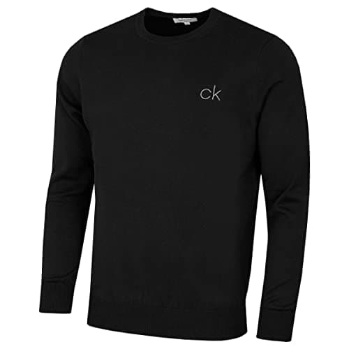 Image of Calvin Klein Mens Round Neck Sweater - Black - L