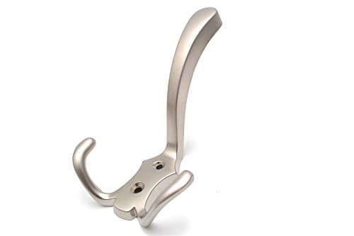 Image of 1 x Triple Hat Coat Hanger Hook Door Wall Bath Retro - Satin AK24
