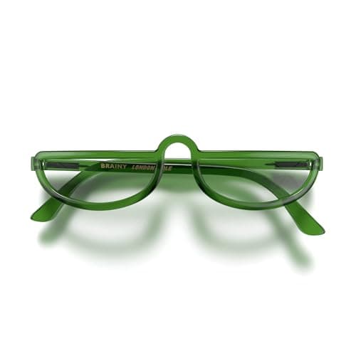 Image of LONDON MOLE® Brainy reading glasses | Cool half moon shaped readers | Men’s Women’s Unisex | Spring hinges