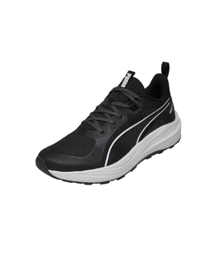 Image of PUMA Unisex Flare PRO Trail Road Running Shoe, Black-Feather Gray, 10.5 UK