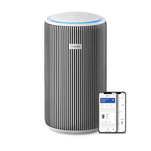 Image of Philips Air Purifier 3200 Series - HEPA NanoProtect + Active Carbon Filter, CADR 520m³/h for 135m² Allergy sufferers, Ultra-quiet, Intelligent and Energy efficient, Silver (AC3220/10)