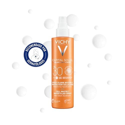 Image of Vichy Capital Soleil Cell Protect Invisible High UVA + UVB Sun Protection Spray SPF30 For All Skin Types, 200ml
