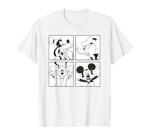 Image of Mickey Mouse Donald Duck Goofy Pluto Boxed T-Shirt