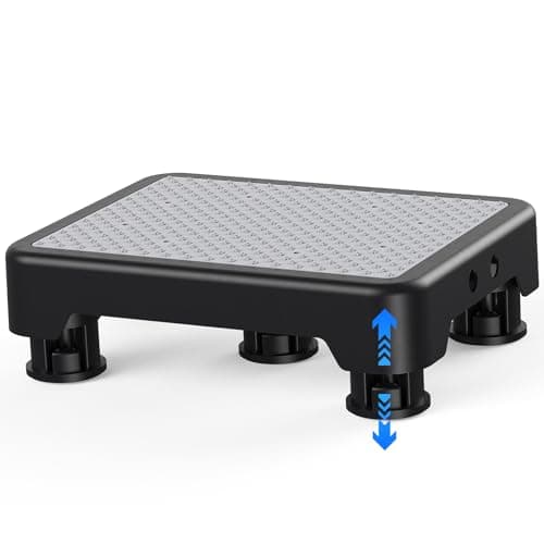 Image of SPACELEAD Mobility Step Stool for Adults & Seniors, Anti-Slip Bathroom Step Stool, Portable Stair Assist Indoor/Outdoor, Platform Step for Kitchen, Office, and Bedroom, 600lbs Capacity, Black-Gray