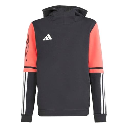 Image of adidas Unisex Kids F50 SWEAT HOODIE KIDS, black/semi lucid red/white, 11-12 Years