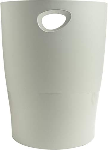 Image of Exacompta - Ref 45306D - Ecobin Waste Paper Bin- 263 x 263 x 335mm in Size, Large Waste Capacity of 15 Litres, Easy Clean Interior -Grey - Suitable for Office & Home