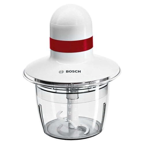 Image of Bosch MMRP1000 electric food chopper 0.8 L 400 W Red Transparent White