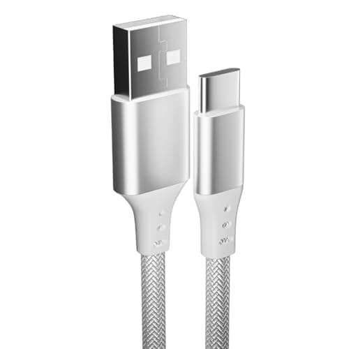 Image of 2M USB C Charger Cable, USB to USB C Cable Fast Charging Compatible for iPhone 15 iPhone 16, Samsung Galaxy S23 S22 S21 Note 10 9 8, Google Pixel 6/7/8 Pro, Sony Xperia-White PS5, iPhone 15 Pro/Max