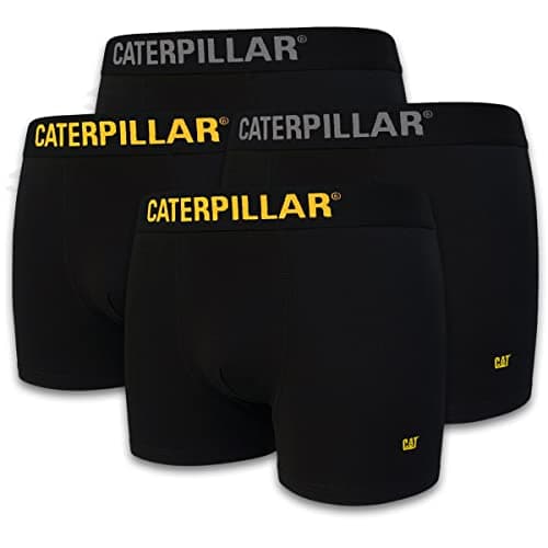 Image of Caterpillar CAT Men's Boxer Shorts in Black and Sizes M, L, XL, XXL (Pack of 4, 8 or 12), black, L