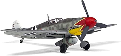 Image of Airfix - Model Set - A02029B Messerschmitt Bf109G-6 Model Building Kit - Plastic Model Plane Kits for Adults & Children 8+, Set Includes Sprues & Decals - 1:72 Scale Model