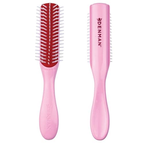 Image of Denman Mini Curl & Blow-Dry Styling Brush – Define Curls, Smooth Frizz & Style Short Hair with Precision, D14 Pink Crush
