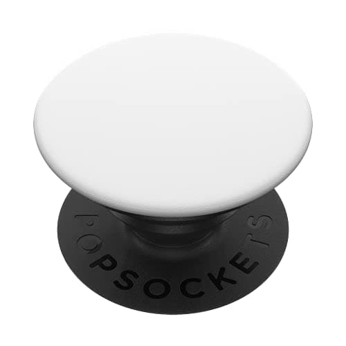 Image of PopSockets PopGrip - Expanding Stand and Grip with a Swappable Top for Smartphones and Tablets - White on Black