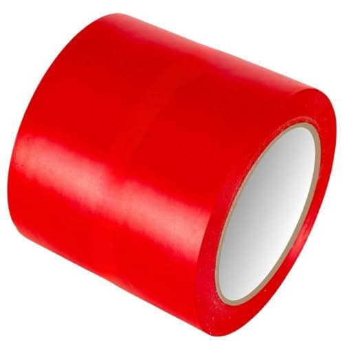 Image of GTSE 100mm x 33m, Red, Wide PVC Lane Floor Tape, 1 Roll, Safety Line Marking Tape, 0.15mm Thick, Suitable for Dance Floors, Gyms, Warehouse, Sports Industry
