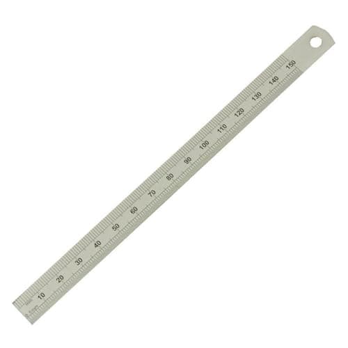 Image of Moore and Wright 150mm (6 inch) Engineers Rule 1mm Thick ER206